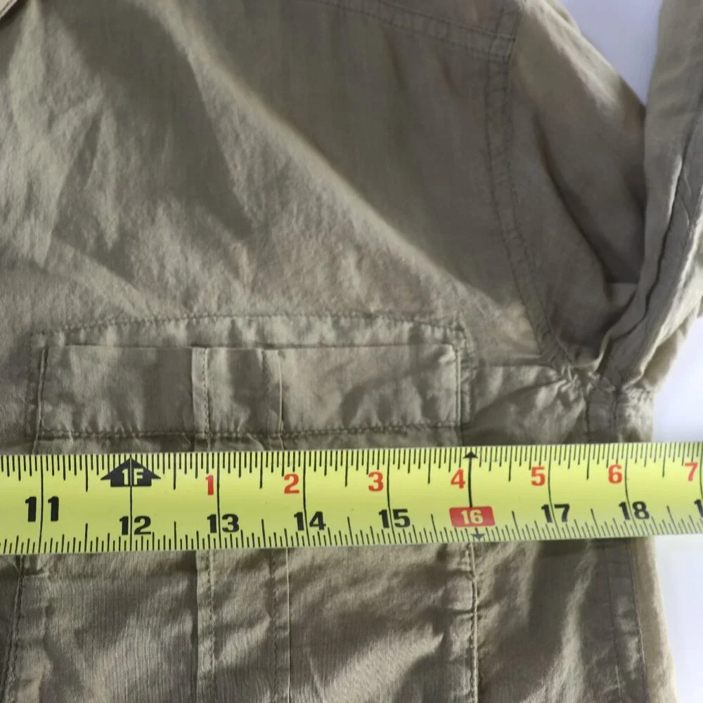 Free People We The Free Olive Military Button Up Shirt Size XS OB1480486